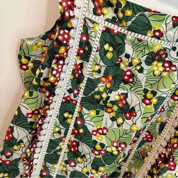 Women’s Daniel Rainn Boho Halter Tope Blouse Floral XL New w/ Tags - Picture 2 of 11